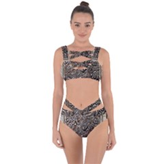 Zebra Abstract Background Bandaged Up Bikini Set  by Vaneshop