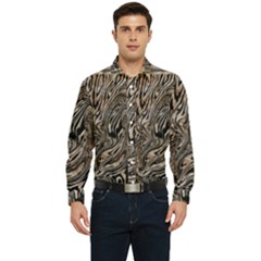 Zebra Abstract Background Men s Long Sleeve  Shirt by Vaneshop