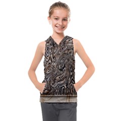 Zebra Abstract Background Kids  Sleeveless Hoodie by Vaneshop