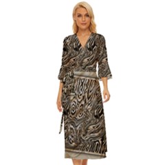 Zebra Abstract Background Midsummer Wrap Dress