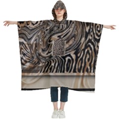 Zebra Abstract Background Women s Hooded Rain Ponchos by Vaneshop