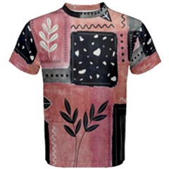 Floral Wall Art Men s Cotton Tee by Vaneshop