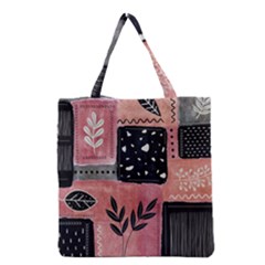 Floral Wall Art Grocery Tote Bag by Vaneshop