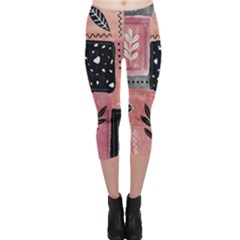 Floral Wall Art Capri Leggings  by Vaneshop