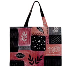 Floral Wall Art Zipper Mini Tote Bag