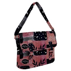 Floral Wall Art Buckle Messenger Bag