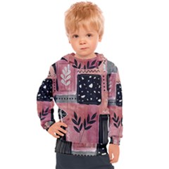 Floral Wall Art Kids  Hooded Pullover by Vaneshop