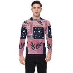 Floral Wall Art Men s Long Sleeve Rash Guard