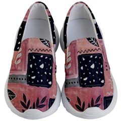 Floral Wall Art Kids Lightweight Slip Ons by Vaneshop