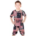 Floral Wall Art Kids  Tee and Shorts Set View1