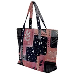 Floral Wall Art Zip Up Canvas Bag