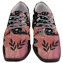 Floral Wall Art Women Heeled Oxford Shoes by Vaneshop