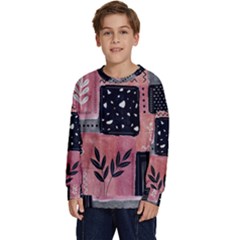 Floral Wall Art Kids  Long Sleeve Jersey by Vaneshop