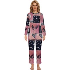 Floral Wall Art Womens  Long Sleeve Lightweight Pajamas Set by Vaneshop