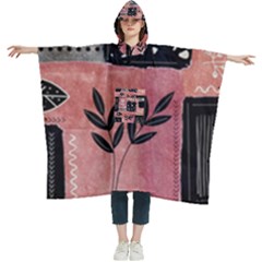 Floral Wall Art Women s Hooded Rain Ponchos by Vaneshop