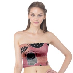 Abstract Pattern Floral Wall Art Tube Top by Vaneshop