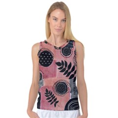 Abstract Pattern Floral Wall Art Women s Basketball Tank Top by Vaneshop