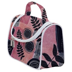 Abstract Pattern Floral Wall Art Satchel Handbag by Vaneshop