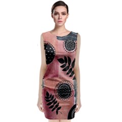 Abstract Pattern Floral Wall Art Classic Sleeveless Midi Dress by Vaneshop