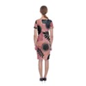 Abstract Pattern Floral Wall Art Classic Short Sleeve Midi Dress View2