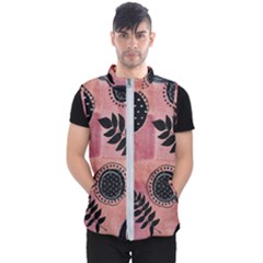 Abstract Pattern Floral Wall Art Men s Puffer Vest by Vaneshop