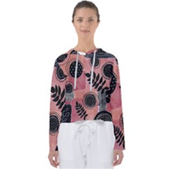 Abstract Pattern Floral Wall Art Women s Slouchy Sweat by Vaneshop