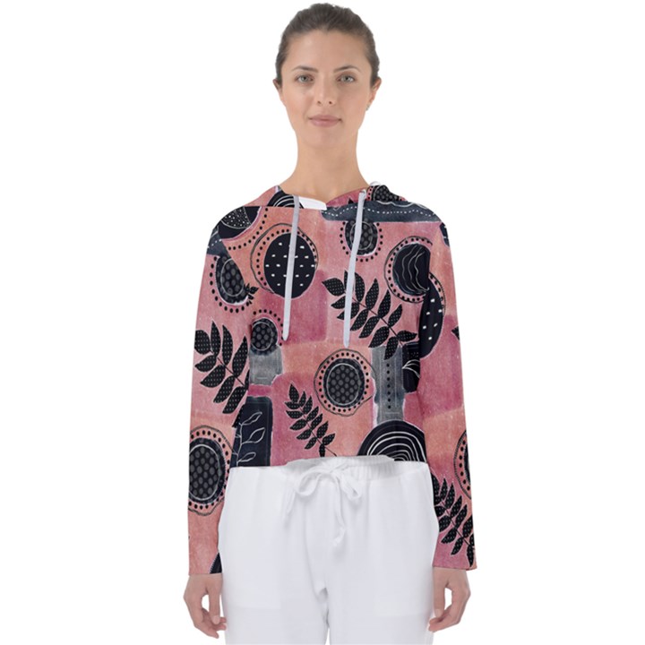 Abstract Pattern Floral Wall Art Women s Slouchy Sweat