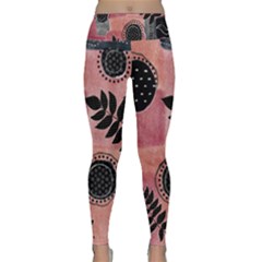 Abstract Pattern Floral Wall Art Lightweight Velour Classic Yoga Leggings by Vaneshop