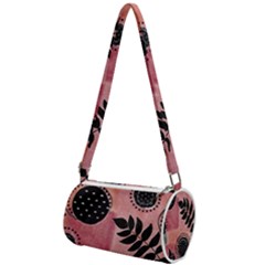 Abstract Pattern Floral Wall Art Mini Cylinder Bag by Vaneshop