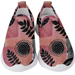 Abstract Pattern Floral Wall Art Kids  Slip On Sneakers by Vaneshop