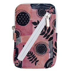 Abstract Pattern Floral Wall Art Belt Pouch Bag (small) by Vaneshop