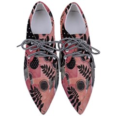 Abstract Pattern Floral Wall Art Pointed Oxford Shoes by Vaneshop