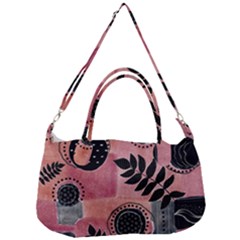 Abstract Pattern Floral Wall Art Removable Strap Handbag by Vaneshop