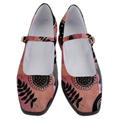 Abstract Pattern Floral Wall Art Women s Mary Jane Shoes by Vaneshop