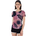 Abstract Pattern Floral Wall Art Back Cut Out Sport Tee View1