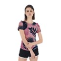 Abstract Pattern Floral Wall Art Back Cut Out Sport Tee View2