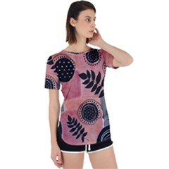 Abstract Pattern Floral Wall Art Perpetual Short Sleeve T-shirt