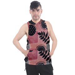 Abstract Pattern Floral Wall Art Men s Sleeveless Hoodie by Vaneshop