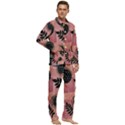 Abstract Pattern Floral Wall Art Men s Long Sleeve Velvet Pocket Pajamas Set View2