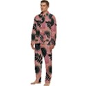 Abstract Pattern Floral Wall Art Men s Long Sleeve Velvet Pocket Pajamas Set View3