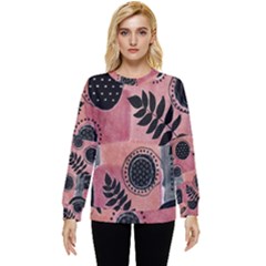 Abstract Pattern Floral Wall Art Hidden Pocket Sweatshirt by Vaneshop