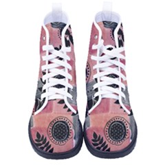 Abstract Pattern Floral Wall Art Men s High-top Canvas Sneakers