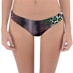 Leopard Animal Shawl Honeycomb Reversible Hipster Bikini Bottoms by Vaneshop