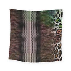 Leopard Animal Shawl Honeycomb Square Tapestry (small) by Vaneshop