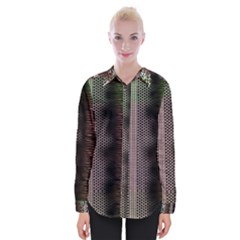 Leopard Animal Shawl Honeycomb Womens Long Sleeve Shirt