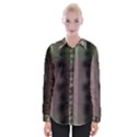 Leopard Animal Shawl Honeycomb Womens Long Sleeve Shirt View1