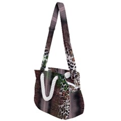 Leopard Animal Shawl Honeycomb Rope Handles Shoulder Strap Bag by Vaneshop