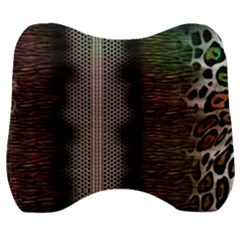 Leopard Animal Shawl Honeycomb Velour Head Support Cushion by Vaneshop