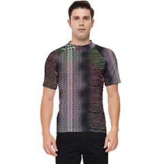 Leopard Animal Shawl Honeycomb Men s Short Sleeve Rash Guard by Vaneshop