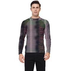 Leopard Animal Shawl Honeycomb Men s Long Sleeve Rash Guard by Vaneshop